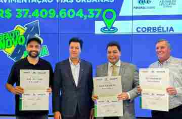 Corbélia recebe R$ 37 milhões para pavimentação e terá 100% de ruas asfaltadas